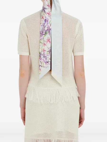 Fular Ferragamo de mătase cu imagine albastru