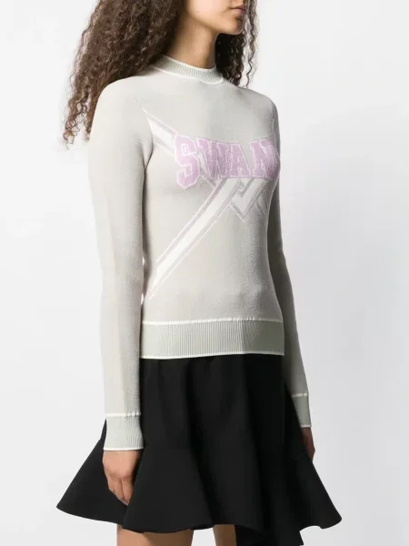 Плетен пуловер Off-white бяло