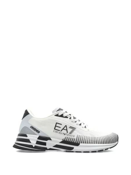 Sneakerși Ea7 Emporio Armani cu autograf alb
