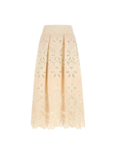 Długa spódnica maxi Elie Saab biała