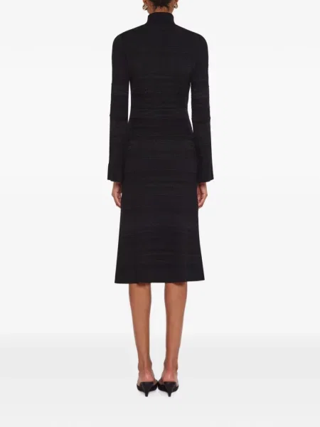 Rochie midi Laneus tricotate negru