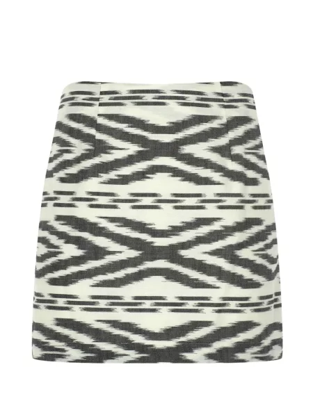 Fusta mini Punicana cu imagine cu imprimeu geometric alb