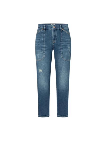 Jeansy o kroju baggy fit z 5 model ‘Iowa’ Mac niebieskie