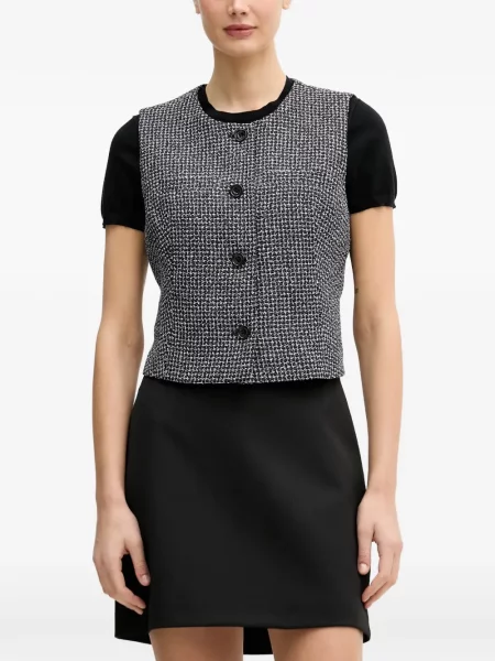 Vestă Dkny din tweed negru