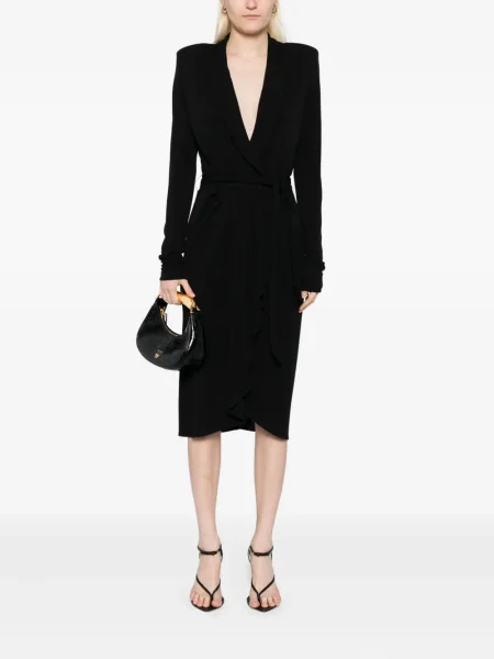 Rochie maxi Tom Ford lungă de costum negru