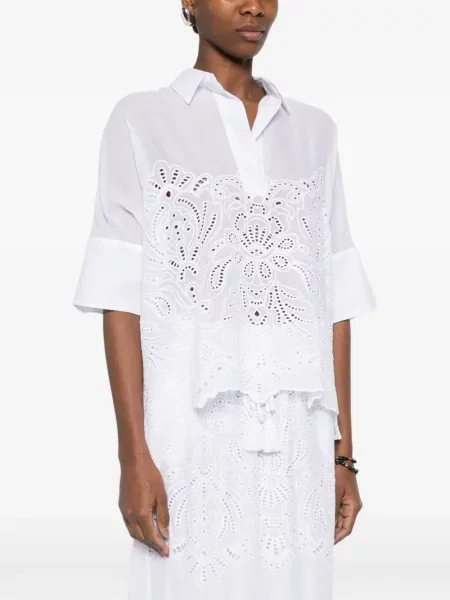 Bluzka Ermanno Firenze koronkowa biała