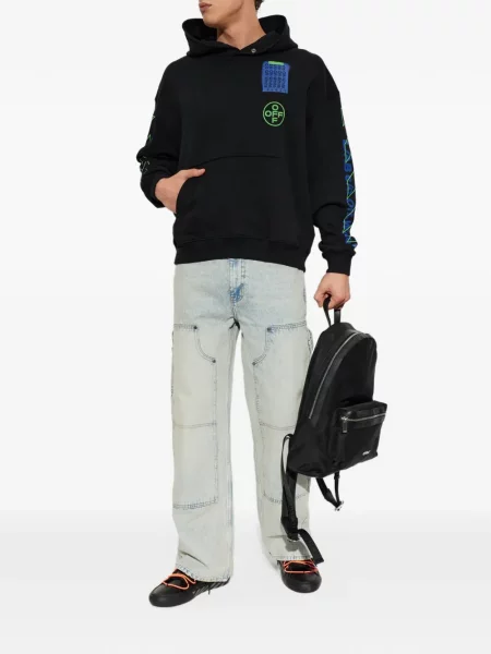 Τζιν L/ab C/o Off-white με σχέδιο λευκό