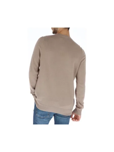 Dzianinowy sweter Lyle & Scott brązowy