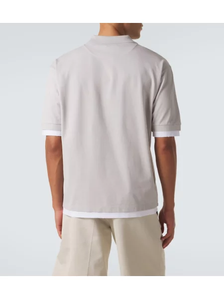Tricou polo Prada gri