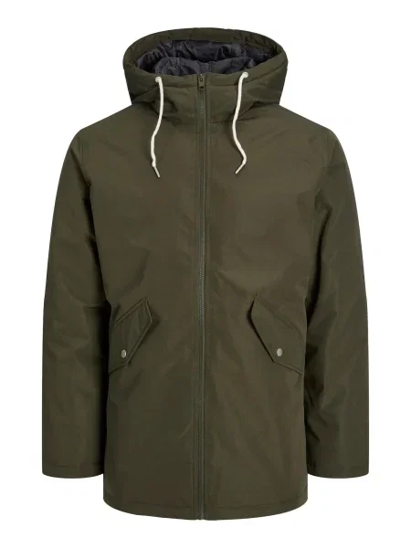 JACK & JONES Přechodná bunda JJLoop tmavě zelená