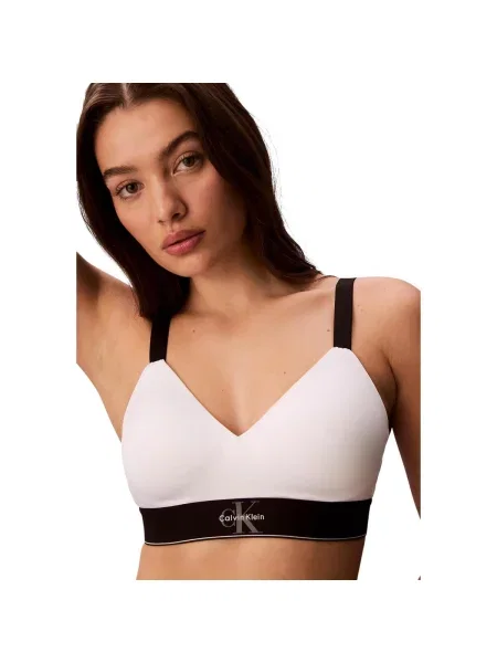 Sutien bralette Calvin Klein Jeans alb