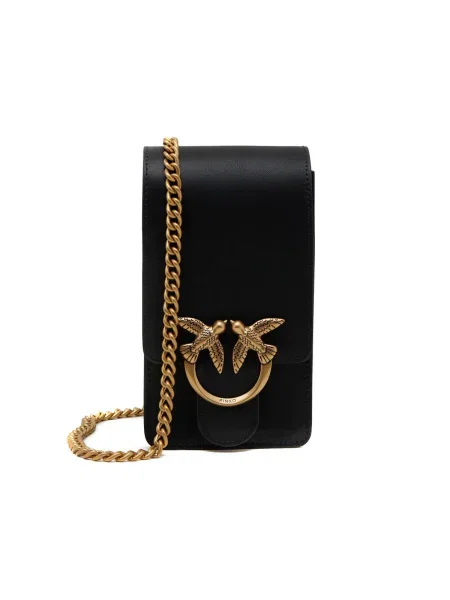 Torebka skórzana Pinko skórzana czarna