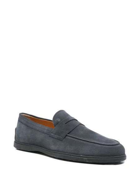 Κιλότα Tod's σουέτ slip-on μπλε