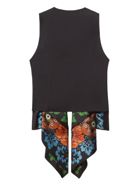 Vestă La Doublej cu model floral cu imagine albastru