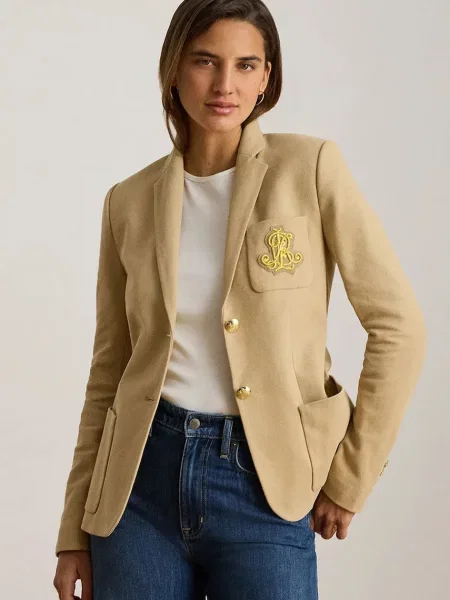 Lauren Ralph Lauren jednořadé sako s béžové
