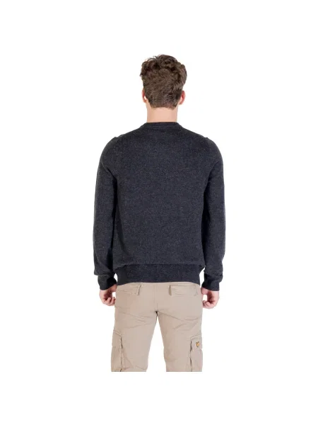 Pulover Lyle & Scott cu decolteu în U negru