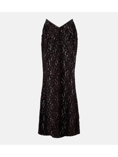 Maksi spódnica maxi Bananhot w kwiatki koronkowa brązowa