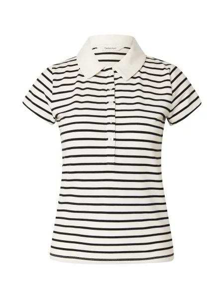 SELECTED Tricou SLFILINA negru alb