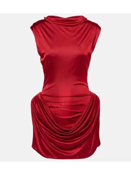 Sukienka Magda Butrym drapowana czerwona