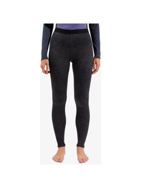 Legginsy długie Odlo Performance Wool Base ciemny fiolet XS czarny