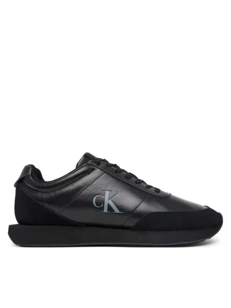 Calvin Klein Сникърси Retro Runner Ess Lth-Sue черен