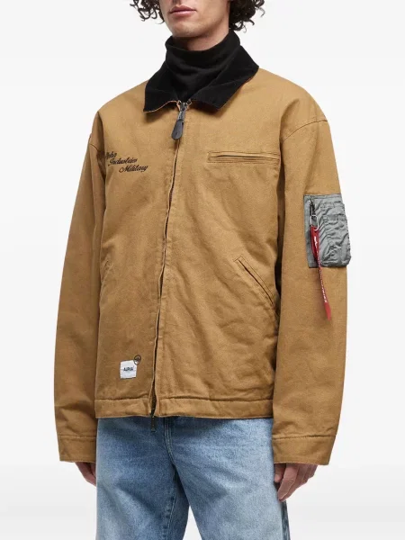 Geacă Alpha Industries cu broderie cu buzunare la mânecă