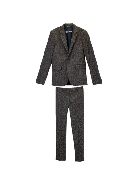 Costum Just Cavalli cu imagine din jacard negru