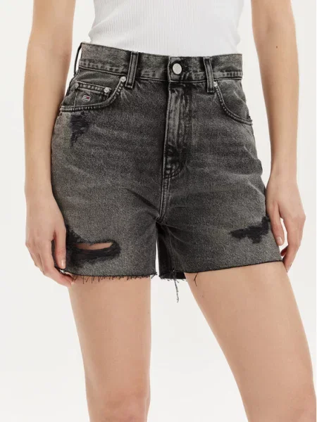 Τζιν σορτσάκια Tommy Jeans γκρι