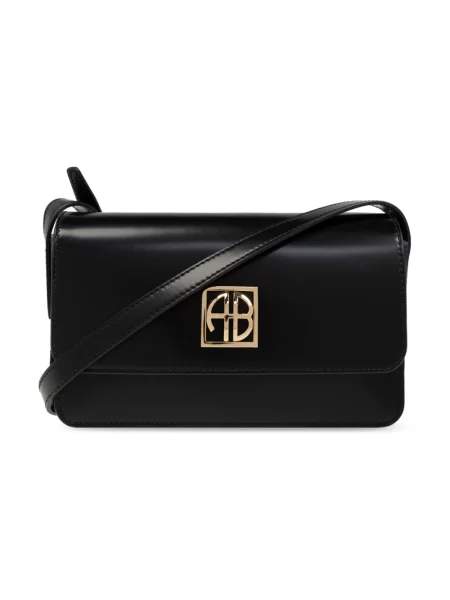 Anine Bing torebka skórzana Elly Crossbody Bag czarny