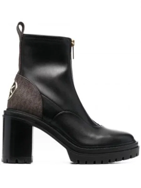 Cizme scurte Michael Michael Kors din piele cu imagine negru