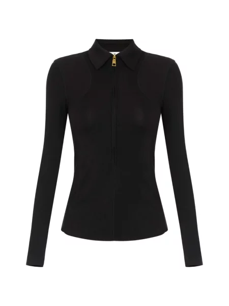 Ușor top Elisabetta Franchi din jerseu negru