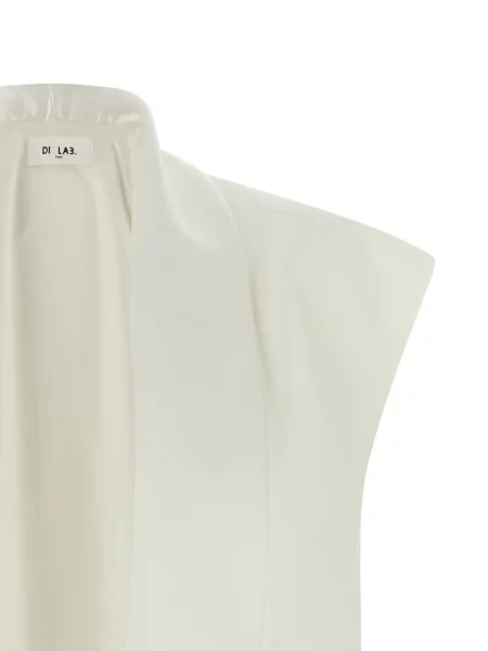 Kołnierzykowy kamizelka Di.la3 Pari' biała