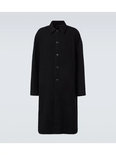 Palton Rick Owens de lână negru