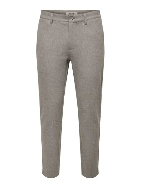 Only & Sons Pantaloni eleganți ONSMARK amestecat maro