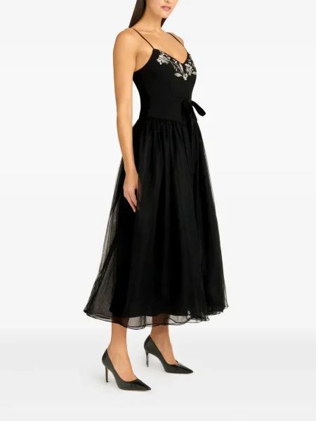 Sukienka midi Cinq A Sept do kolan garniturowa czarna