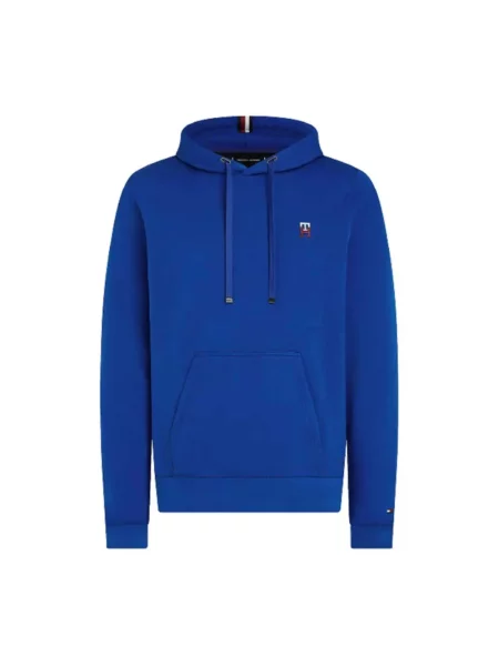 Bluza z kapturem Tommy Hilfiger z kapturem niebieska