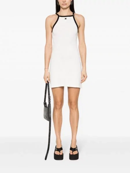 Kostiumas mini mini suknelė Courreges balta