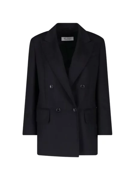 Geacă Max Mara cu două rânduri de nasturi negru
