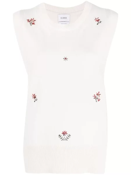 Top Barrie z kaszmiru w kwiatki