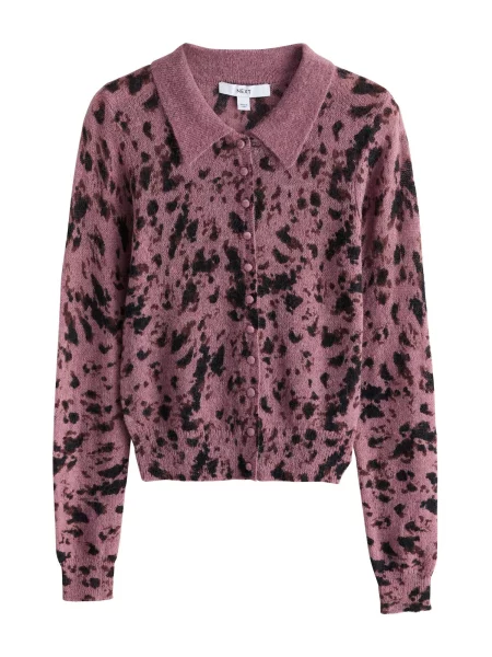 Next Geacă tricotată mauve negru