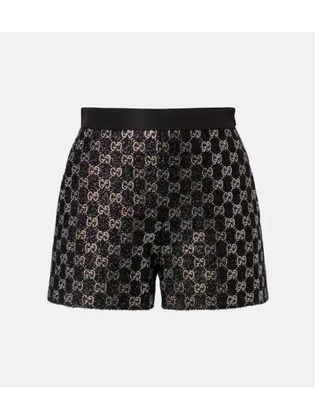 Szorty Gucci z wysoką talią czarne