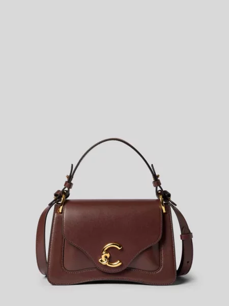 Torba na ramię z detalem z logo Coccinelle
