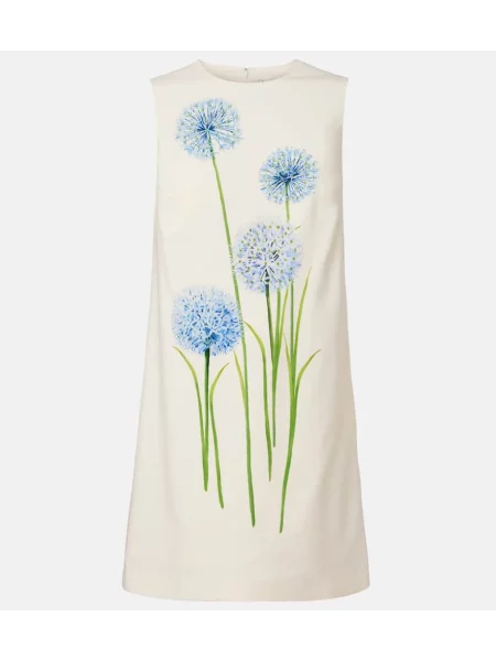 Rochie Oscar De La Renta de lână alb