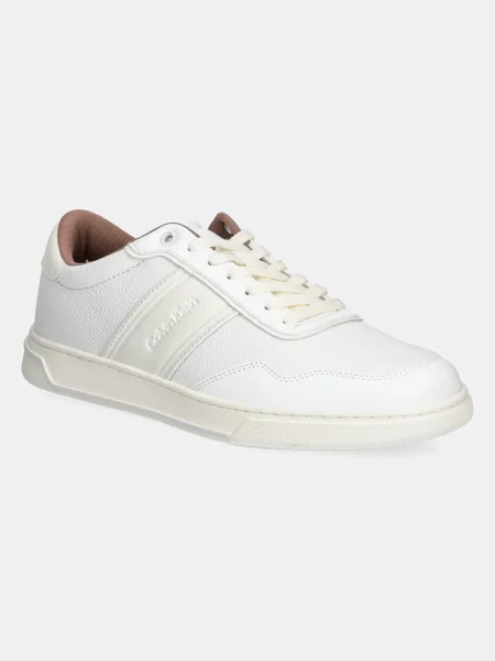 Маратонки Calvin Klein LOW TOP LACE UP LOGO бяло