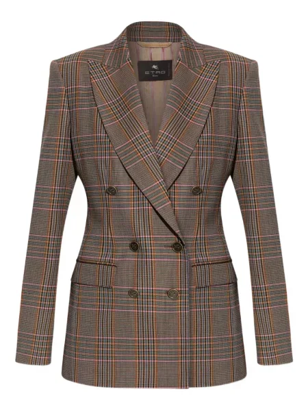 Sacou Etro în carouri maro