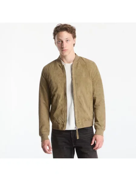 Μπουφάν AllSaints Morten Suede Bomber Olive Green M πράσινο