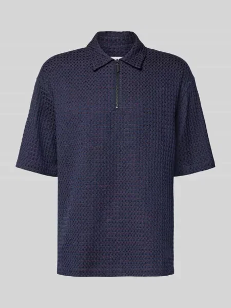 Koszulka polo kroju regular fit z fakturowanym wzorem model ‘Lenny’ Les Deux