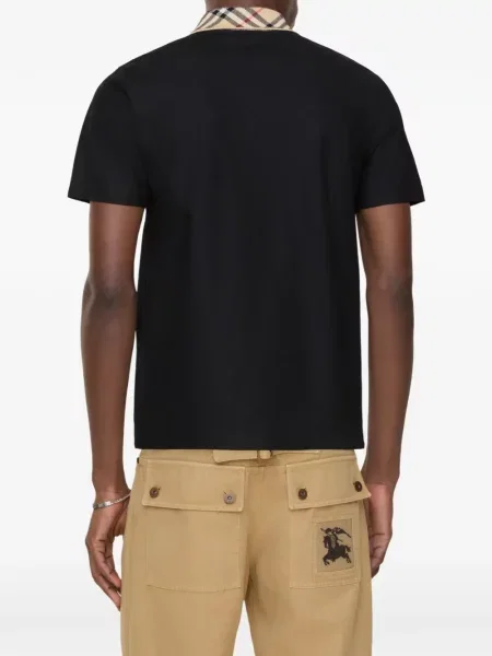 Gulerat polo Burberry în carouri negru