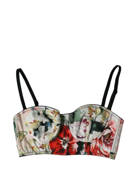 Sutien Dolce & Gabbana din satin cu model floral cu imagine