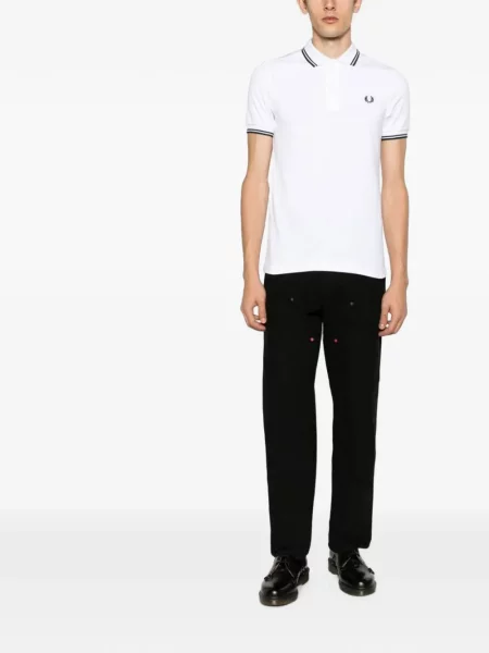 Tricou polo Fred Perry alb